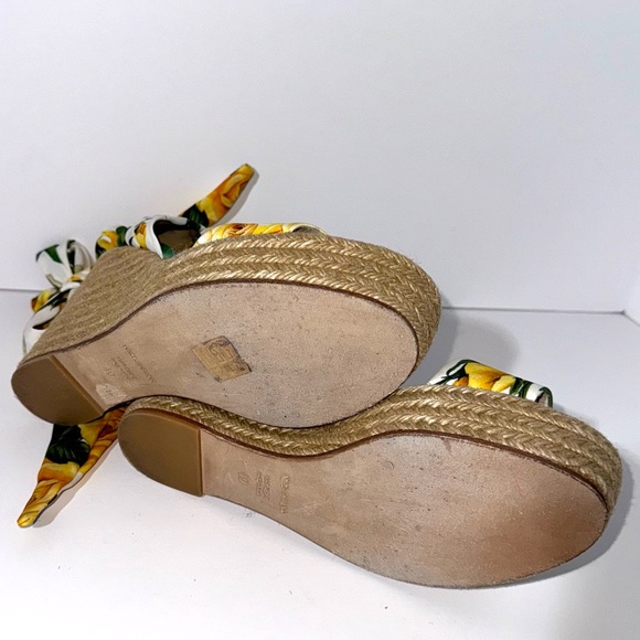 Dolce & Gabbana Lolita Platform Wedge Espadrille Sandals - Picture 5 of 6
